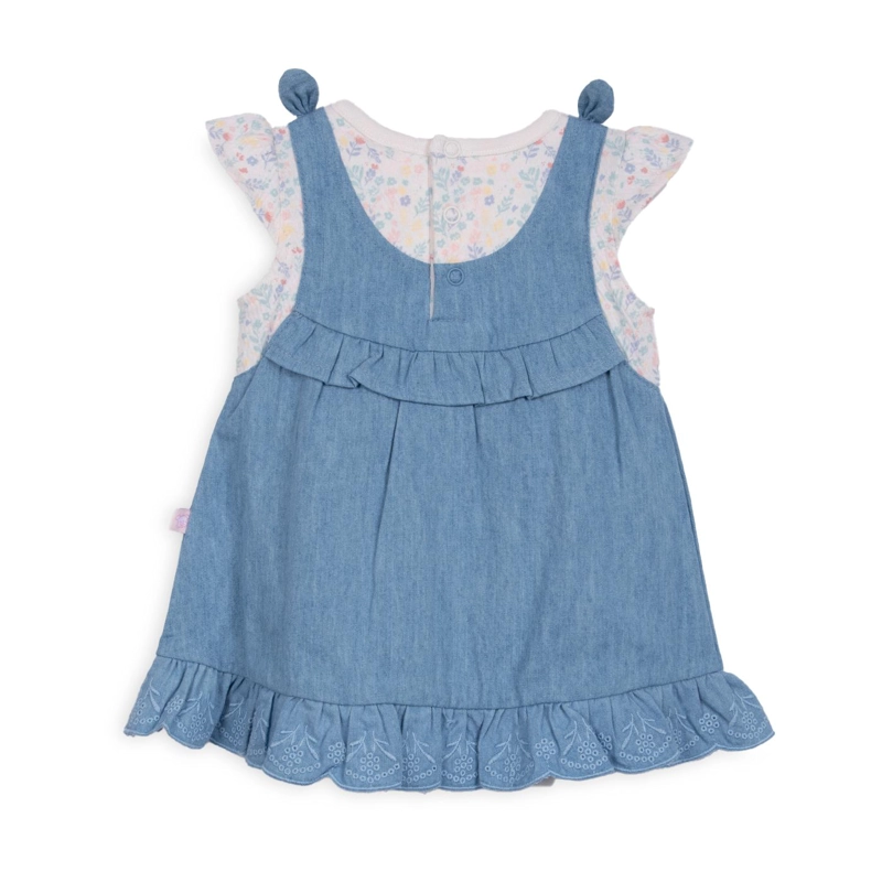 MAMELUCO RECIEN NACIDO NIÑA CON VESTIDO CELESTE PILLIN - 2