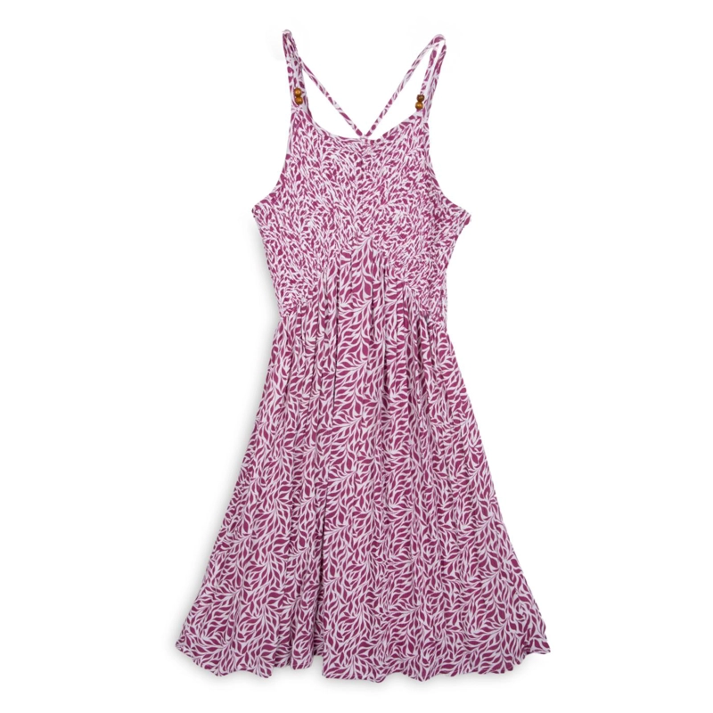 VESTIDO NIÑA SIN MANGAS ESTAMPADO TROPICAL CEREZA PILLIN - 1