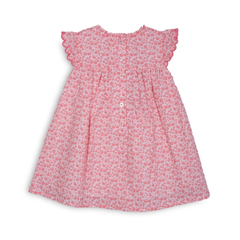 VESTIDO BEBE NIÑA ESTAMPADO FLORAL CORAL PILLIN - 2