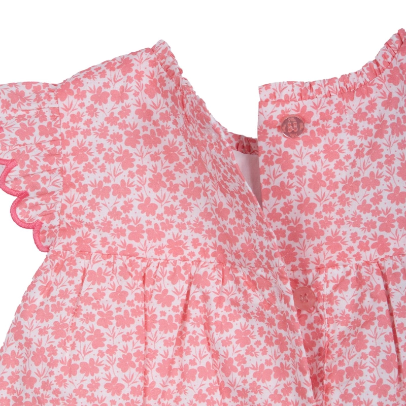 VESTIDO BEBE NIÑA ESTAMPADO FLORAL CORAL PILLIN - 4