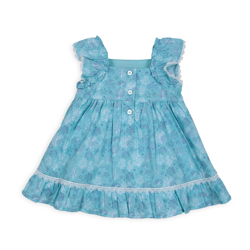 VESTIDO BEBE NIÑA CON CINTILLO ESTAMPADO AQUA PILLIN - 2