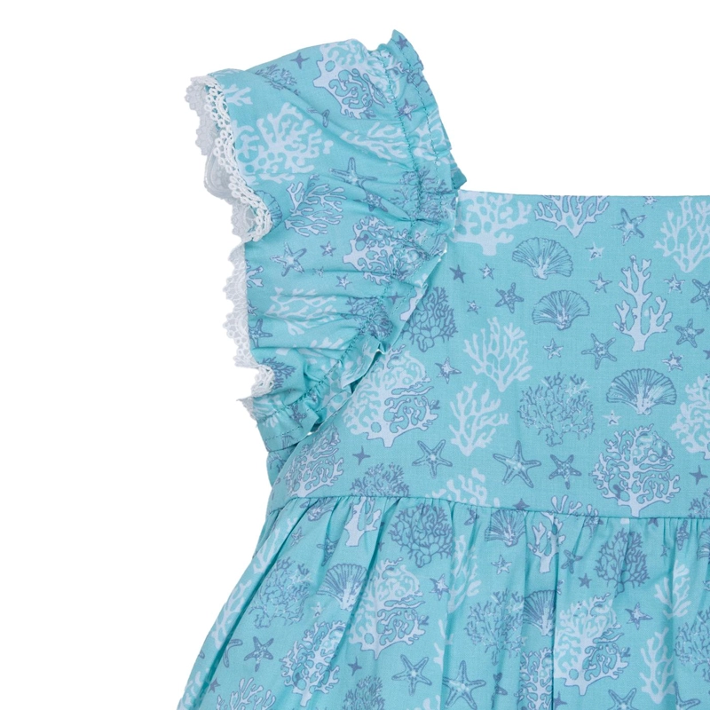 VESTIDO BEBE NIÑA CON CINTILLO ESTAMPADO AQUA PILLIN - 3