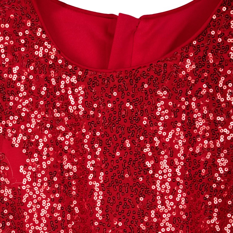 VESTIDO NIÑA TUL LENTEJUELAS ROJO PILLIN - 3