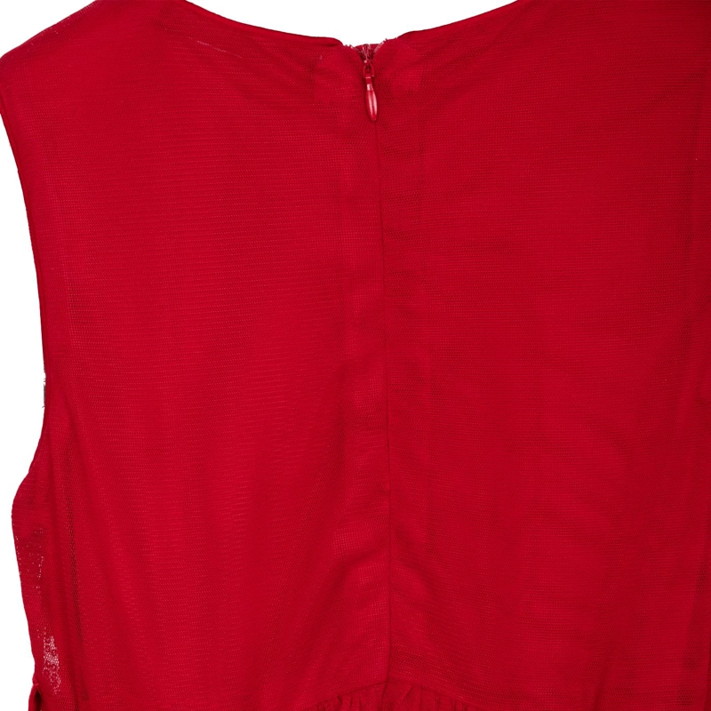 VESTIDO NIÑA TUL LENTEJUELAS ROJO PILLIN - 4