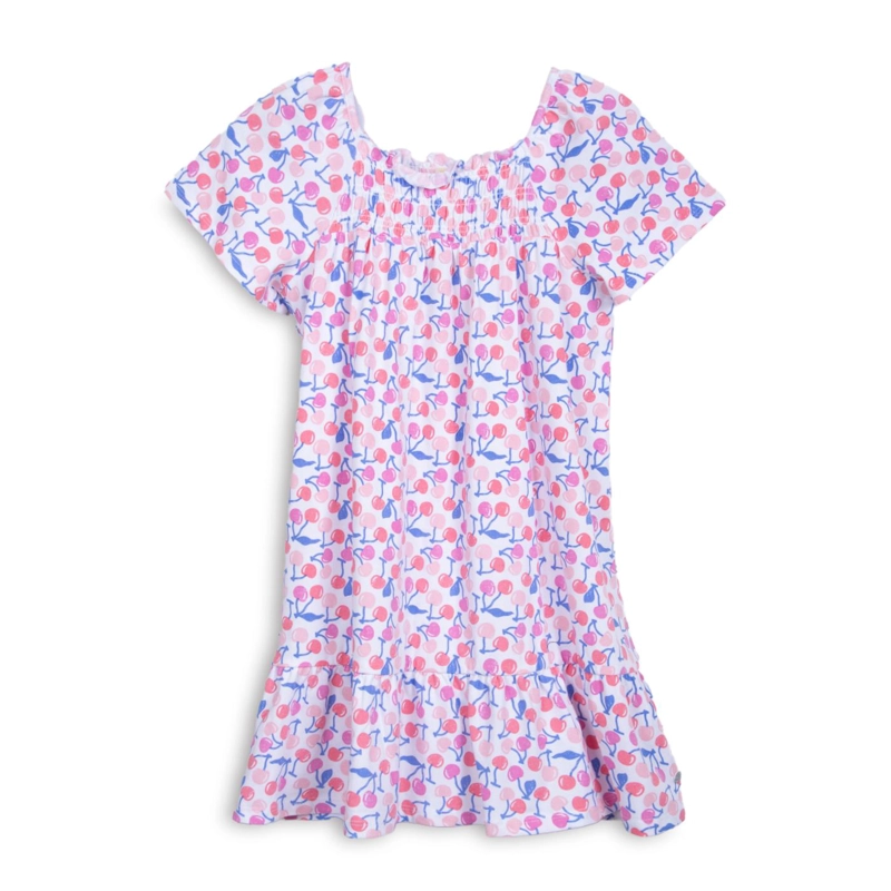 VESTIDO NIÑA ELASTICADO ESTAMPADO CORAL PILLIN - 1