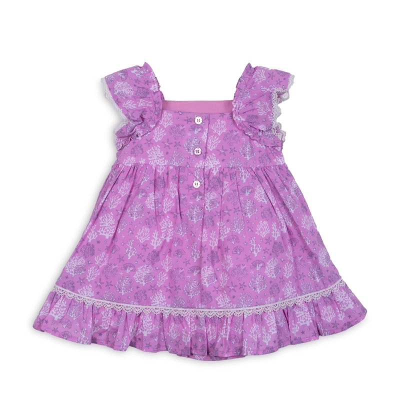 VESTIDO BEBE NIÑA CON CINTILLO ESTAMPADO ROSADO PILLIN - 2