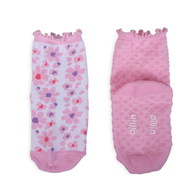 PACK DE 3 CALCETINES BEBE NIÑA ALGODON FLORAL SURTIDO PILLIN - 3