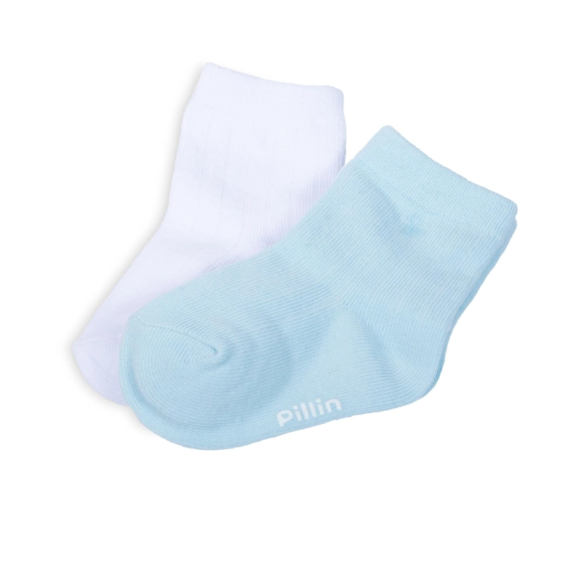 PACK DE 2 CALCETINES BEBE NIÑO ALGODON LISOS SURTIDO PILLIN - 2