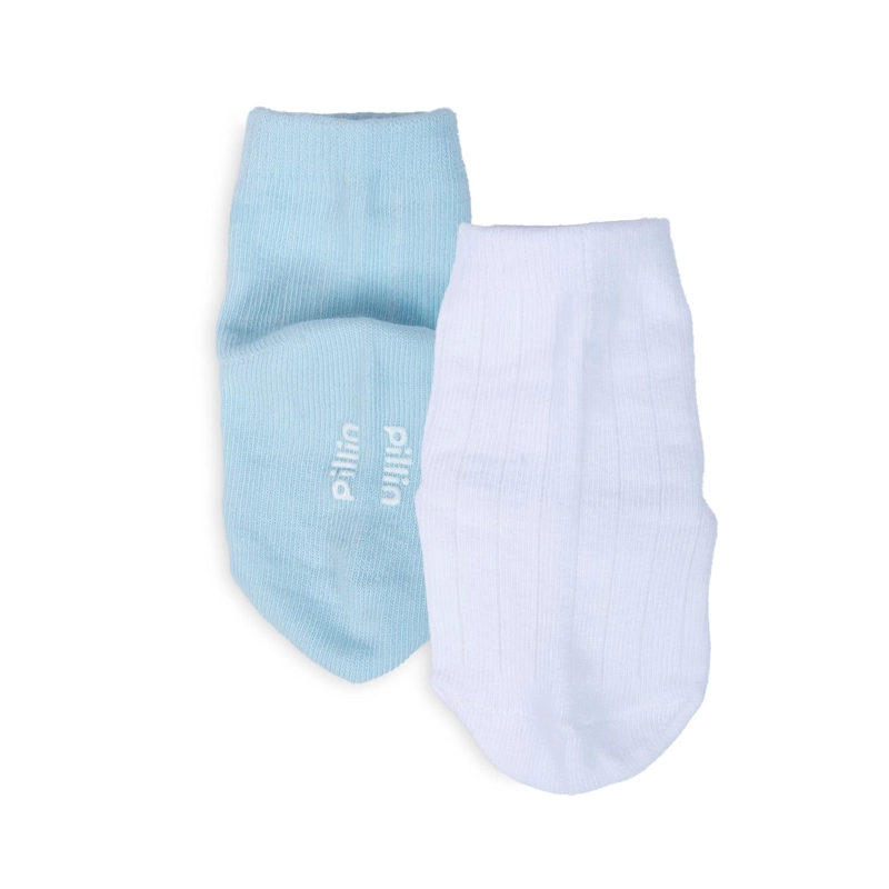 PACK DE 2 CALCETINES BEBE NIÑO ALGODON LISOS SURTIDO PILLIN - 3