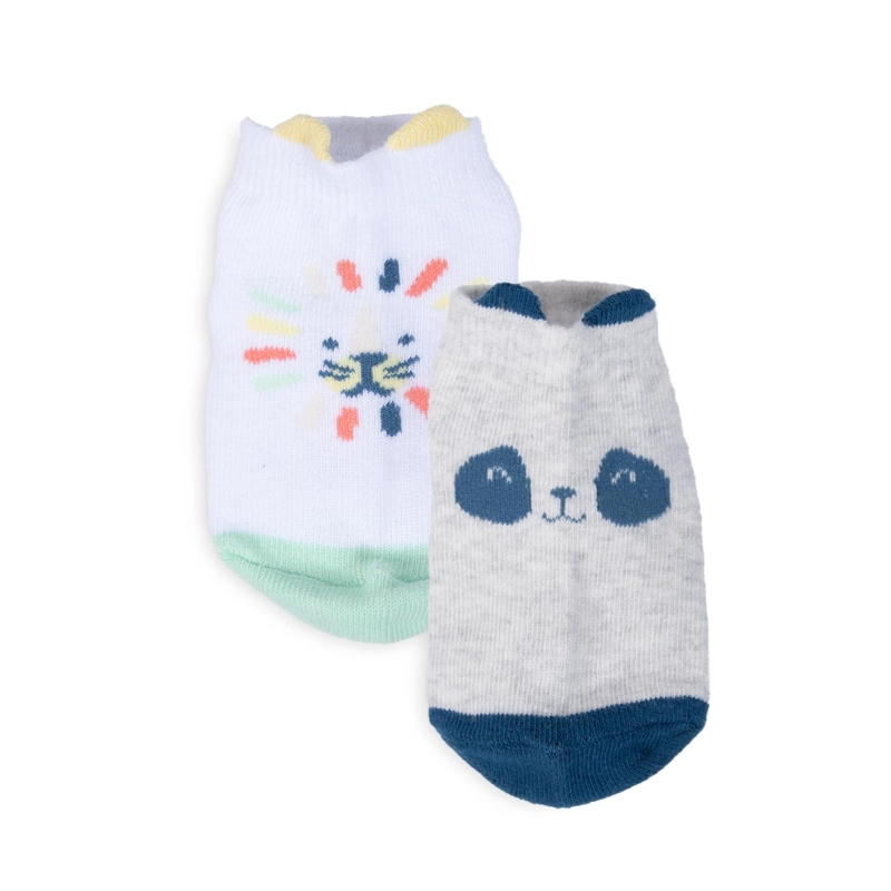 PACK DE 2 CALCETINES BEBE NIÑOALGODON ANIMALES SURTIDO PILLIN - 3