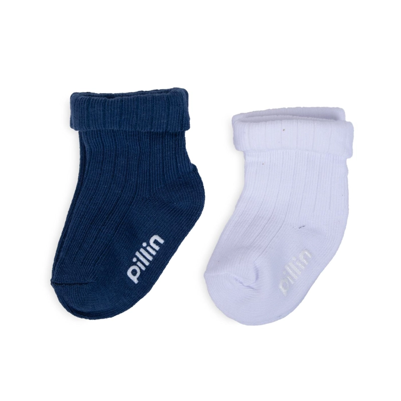 PACK DE 2 CALCETINES RECIEN NACIDO NIÑO LISOS SURTIDO PILLIN - 1