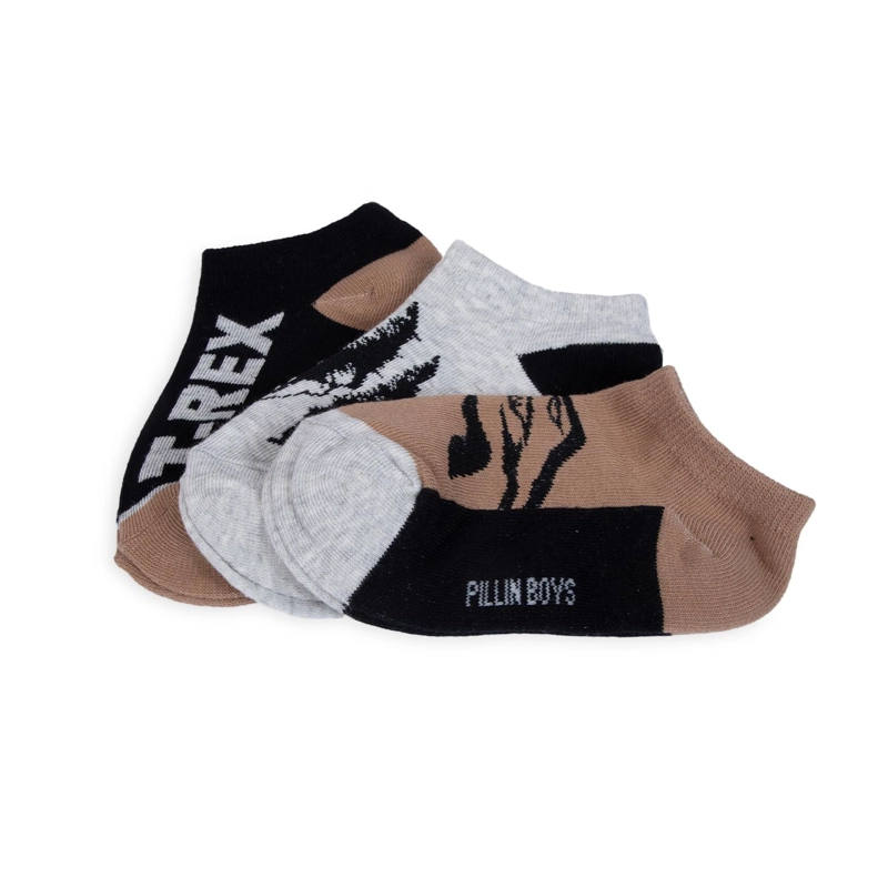 PACK DE 3 CALCETINES NIÑO ALGODON DISEÑO DINOSAURIOS SURTIDO PILLIN - 2