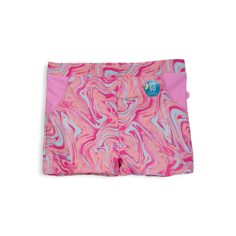 SHORT DE BAÑO NIÑA ESTAMPADO ROSADO PILLIN - 1