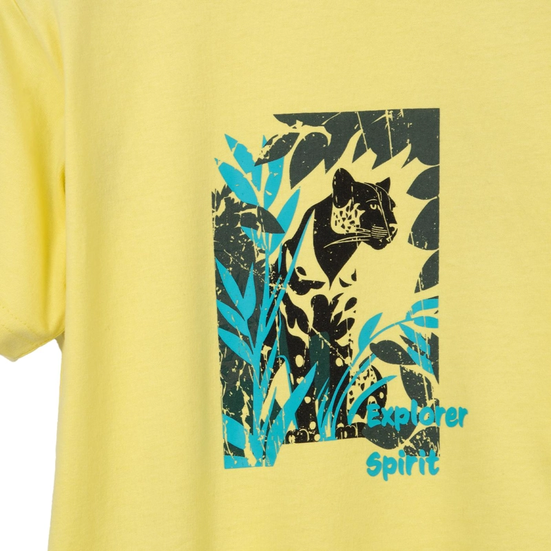 POLERA NIÑO MANGA CORTA ESTAMPADO SELVA AMARILLO PILLIN - 3