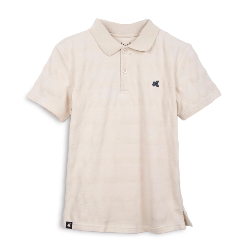 POLERA NIÑO MANGA CORTA CUELLO CAMISERO ARENA PILLIN - 1