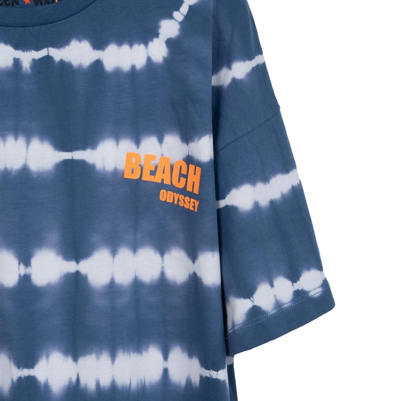 POLERA NIÑO MANGA CORTA TIE-DYE AZUL PILLIN - 3