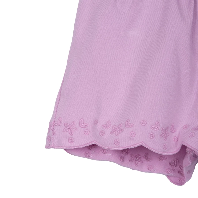 CONJUNTO BEBE NIÑA MANGA CORTA BROCHES FLORAL MALVA PILLIN - 5