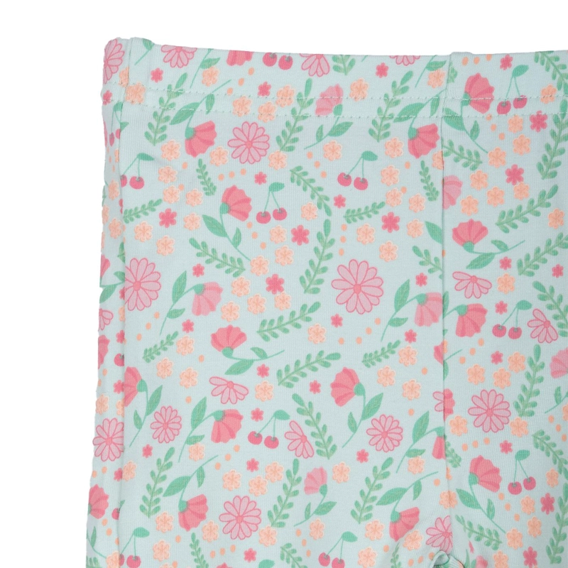 CONJUNTO BEBE NIÑA MANGA CORTA BROCHES FLORAL AQUA PILLIN - 4