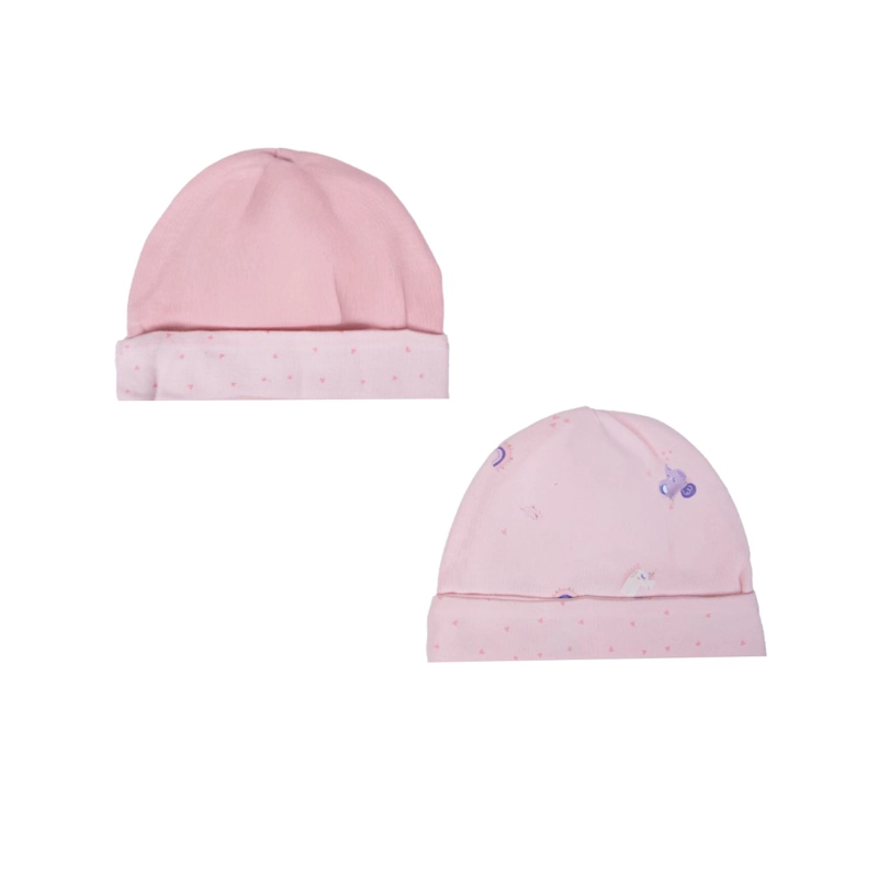 PACK DE 2 GORROS RECIEN NACIDO NIÑA ESTAMPADO SURTIDO PILLIN - 2