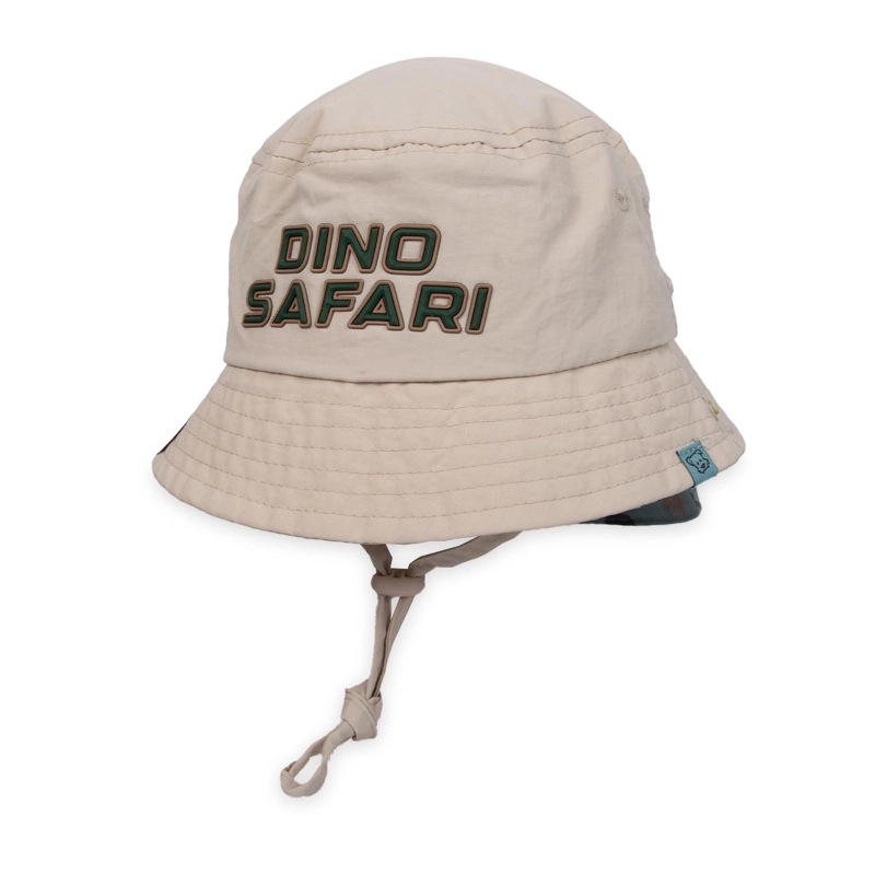GORRO BEBE NIÑO FILTRO UV DINOSAURIOS BEIGE PILLIN - 1