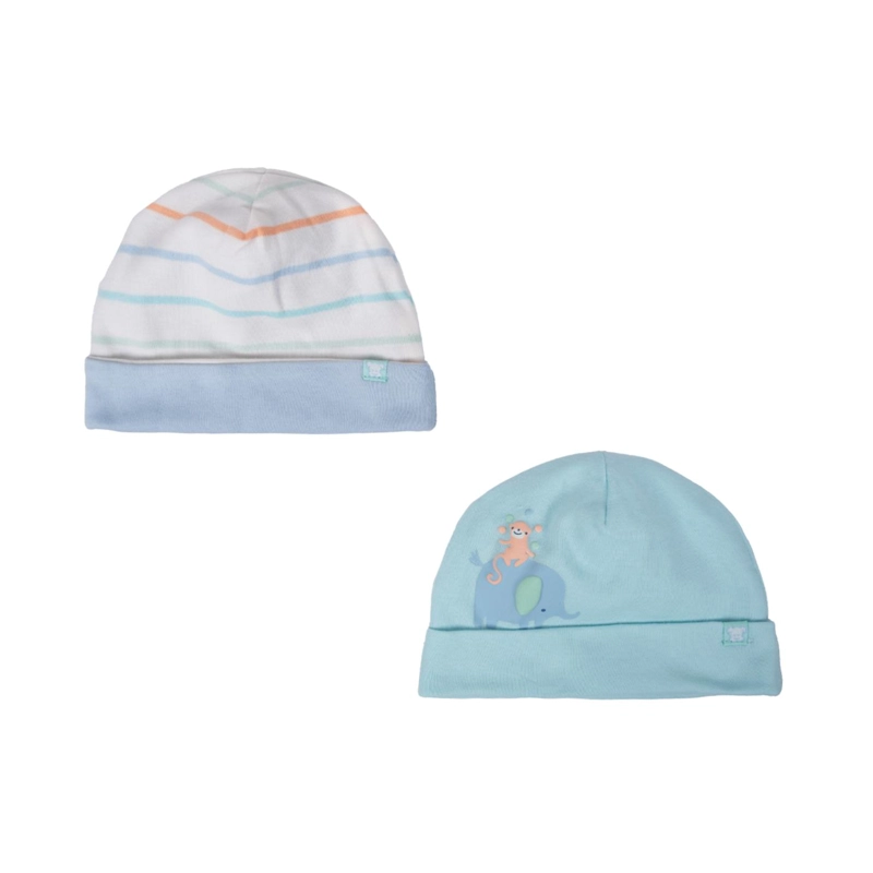 PACK DE 2 GORROS RECIEN NACIDO NIÑO ESTAMPADO SURTIDO PILLIN - 1