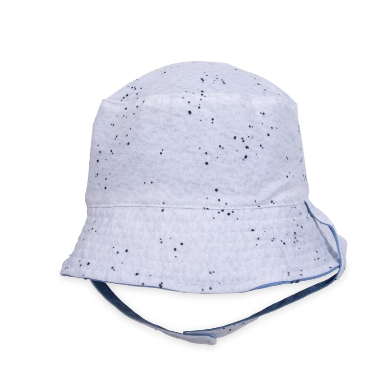 GORRO BEBE NIÑO REVERSIBLE DISEÑO DINOSAURIO CELESTE PILLIN - 1