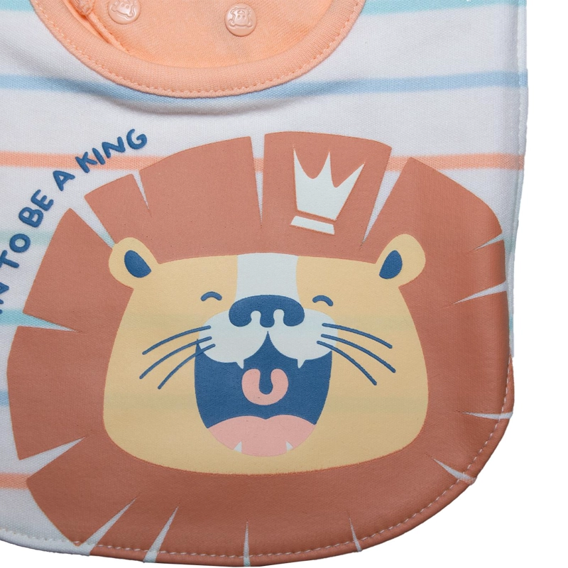 PACK BABEROS RECIE N NACIDO NIÑO ESTAMPADO LEON SURTIDO PILLIN - 2