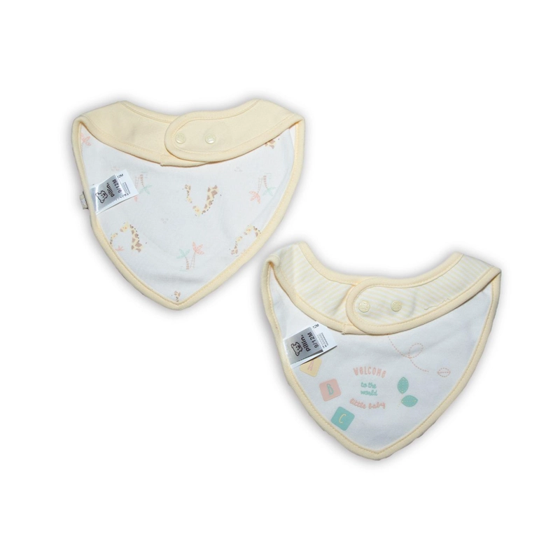 PACK 2 BABEROS RECIE N NACIDO UNISEX AMARILLO PILLIN - 4