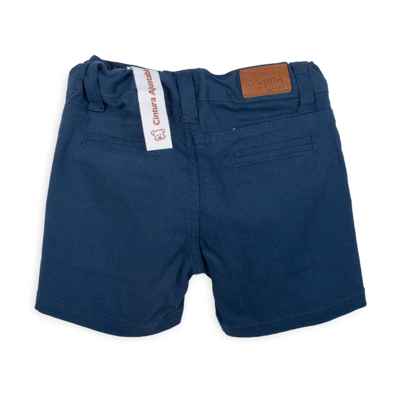 BERMUDA BEBE NIÑO CINTURA AUTOAJUSTABLE AZUL PILLIN - 2