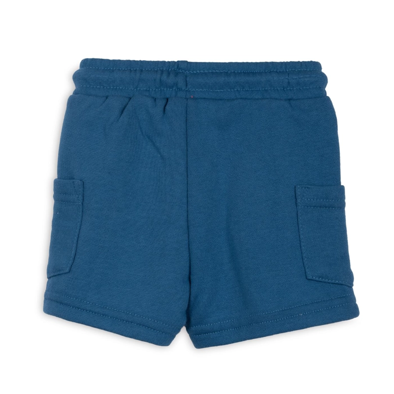 BERMUDA BEBE NIÑO FRANELA CINTURA ELASTICADA AZUL MARINO PILLIN - 2