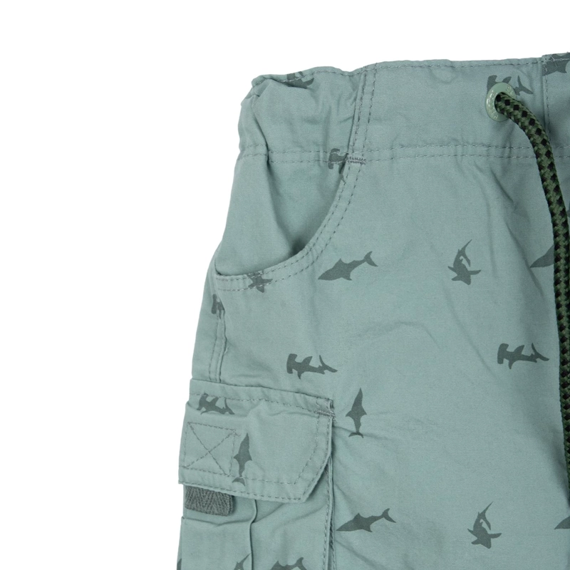 BERMUDA BEBE NIÑO CINTURA AJUSTABLE ESTAMPADO TIBURON AZUL PILLIN - 3