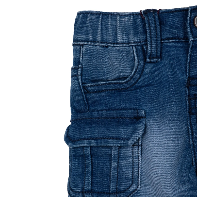 BERMUDA BEBE NIÑO CARGO DENIM PILLIN - 3