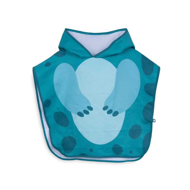 TOALLA BEBE NIÑO MICROFIBRA CON CAPUCHA DINOSAURIO VERDE PILLIN - 1