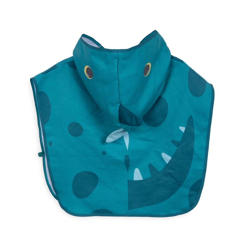 TOALLA BEBE NIÑO MICROFIBRA CON CAPUCHA DINOSAURIO VERDE PILLIN - 2