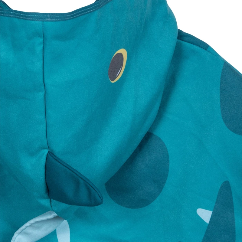 TOALLA BEBE NIÑO MICROFIBRA CON CAPUCHA DINOSAURIO VERDE PILLIN - 3