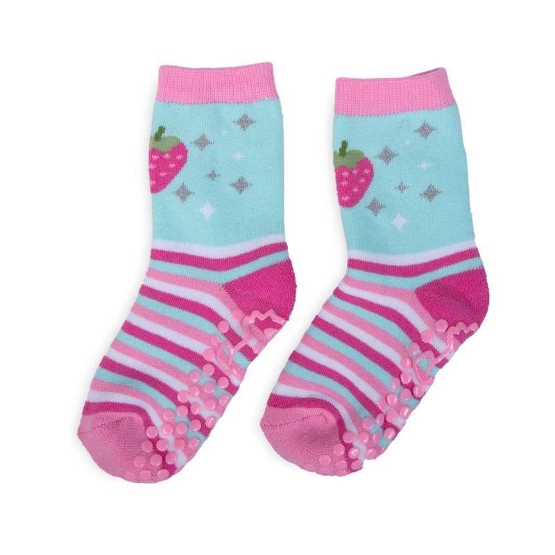 CALCETIN BEBE NIÑA ANTIDESLIZANTE DISEÑO FRUTILLA SURTIDO PILLIN - 1