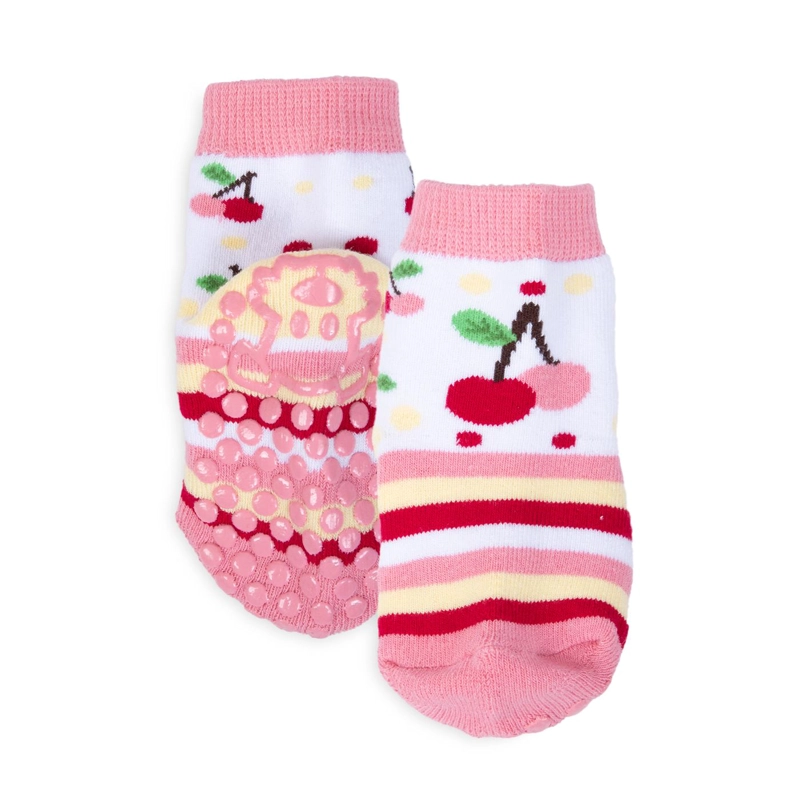 CALCETIN BEBE NIÑA ANTIDESLIZANTE DISEÑO CEREZAS SURTIDO PILLIN - 2