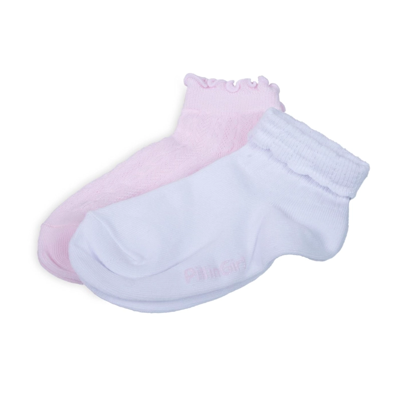 PACK DE 2 CALCETINES NIÑA ALGODON LISOS SURTIDO PILLIN - 2