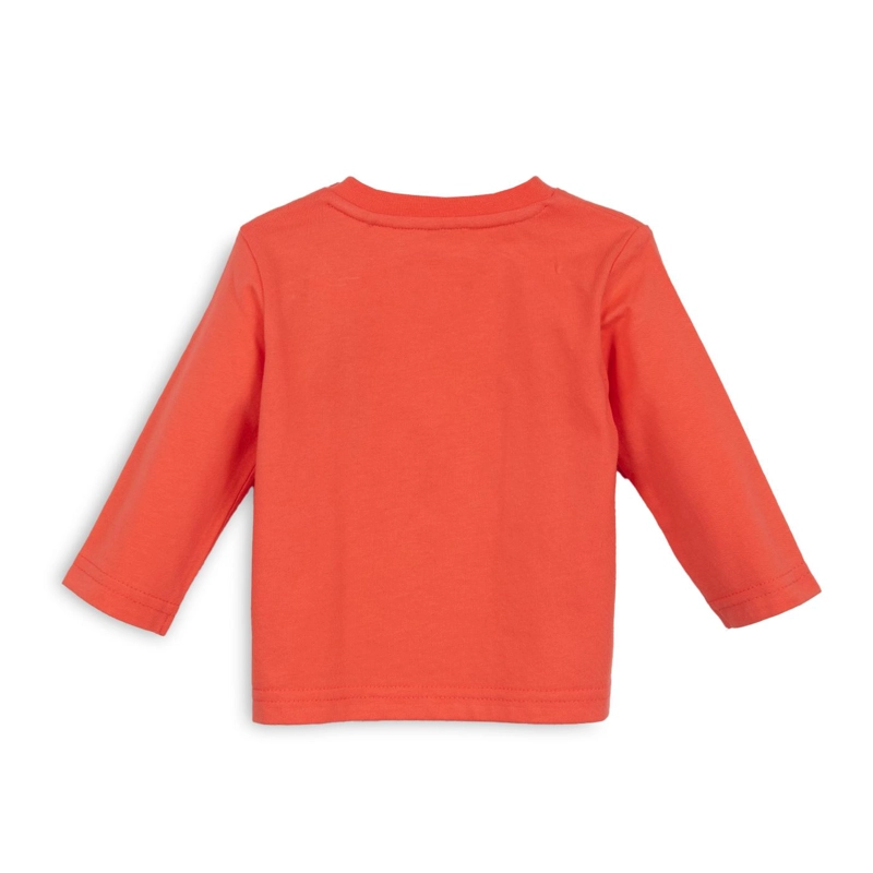 POLERA BEBE NIÑO MANGA LARGA ESTAMPADO DINOSAURIO NARANJO PILLIN - 2