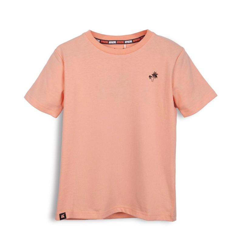 POLERA NIÑO MANGA CORTA ESTAMPADO EN ESPALDA NARANJO PILLIN - 1