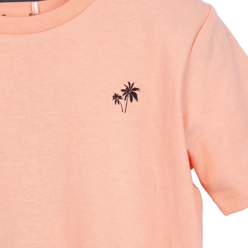 POLERA NIÑO MANGA CORTA ESTAMPADO EN ESPALDA NARANJO PILLIN - 3