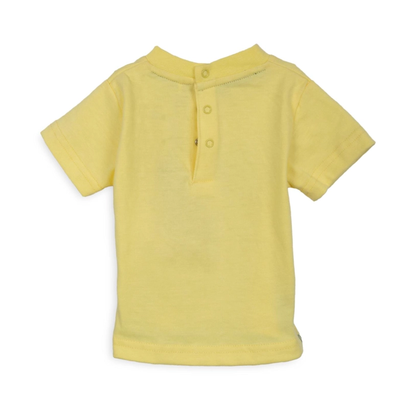 POLERA BEBE NIÑO MANGA CORTA ESTAMPADO MONO SKATER AMARILLO PILLIN - 2