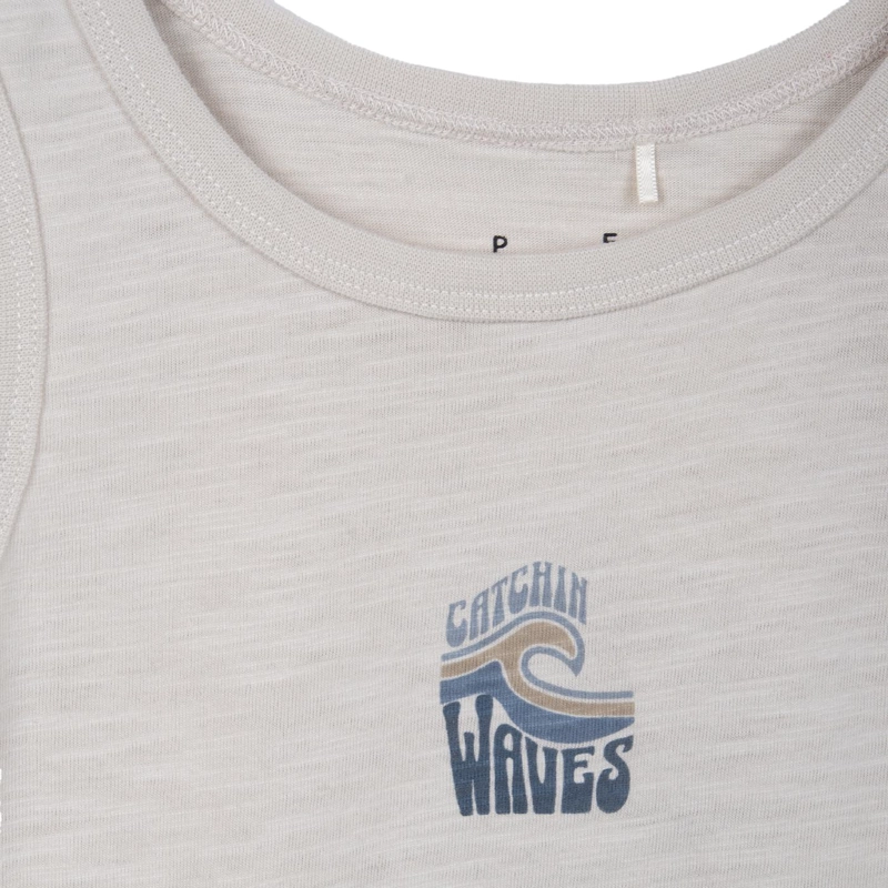 POLERA NIÑO SIN MANGAS ESTAMPADO EN ESPALDA CRUDO PILLIN - 3