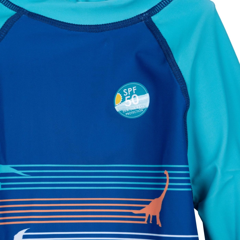 POLERA DE BAÑO NIÑO MANGA LARGA PROTECCION UV AZUL PILLIN - 3