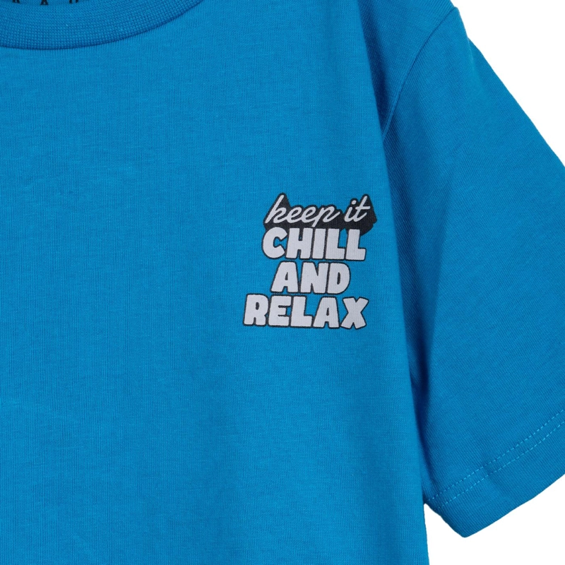 POLERA NIÑO MANGA CORTA ESTAMPADO PLAYERO AZULINO PILLIN - 3