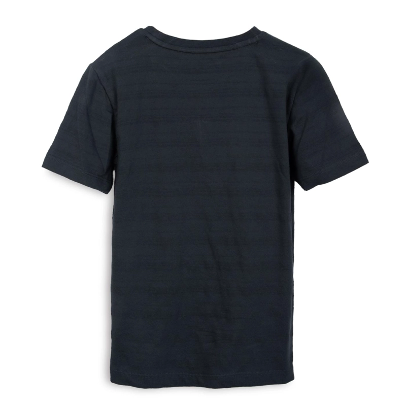 POLERA NIÑO MANGA CORTA RAYAS NEGRO PILLIN - 2