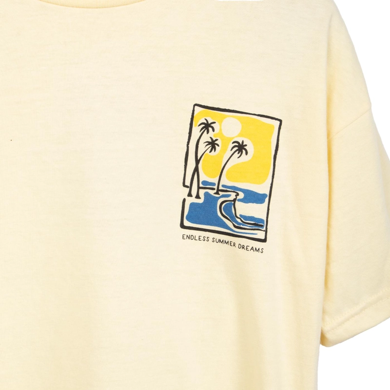 POLERA NIÑO MANGA CORTA ESTAMPADO PLAYERO ESPALDA AMARILLO PILLIN - 3