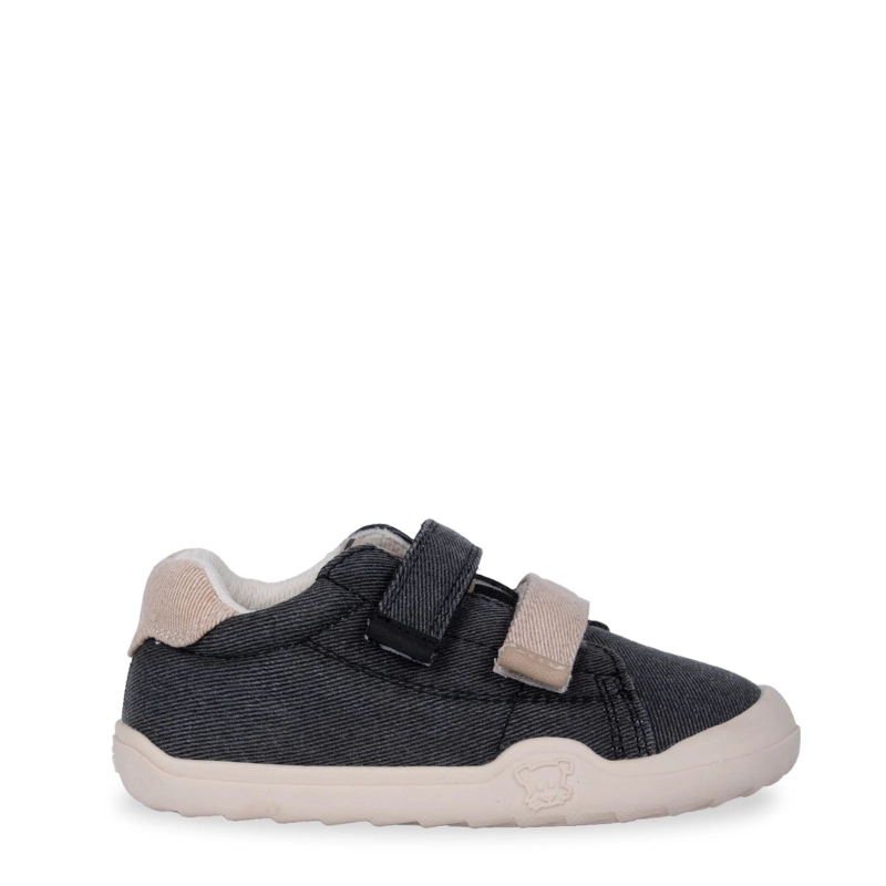 ZAPATILLA BEBE NIÑO ERGO DE LONA NEGRO PILLIN - 2