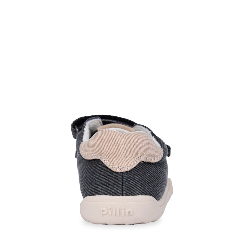 ZAPATILLA BEBE NIÑO ERGO DE LONA NEGRO PILLIN - 4