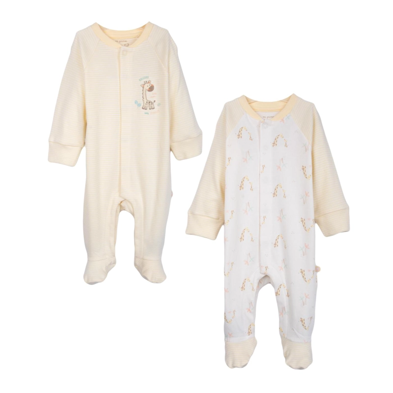 PACK 2 OSITOS RECIEN NACIDO UNISEX 100% ALGODON AMARILLO PILLIN - 1